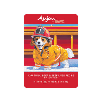 Rawz Dog Aujou Aku Tuna&Beef Liver 2.46oz