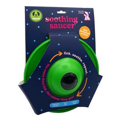 Stashios Soothing Saucer Dog Toy-Green