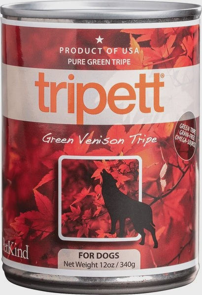 Petkind Tripett Green Venison Tripe Canned Dog Food 12oz