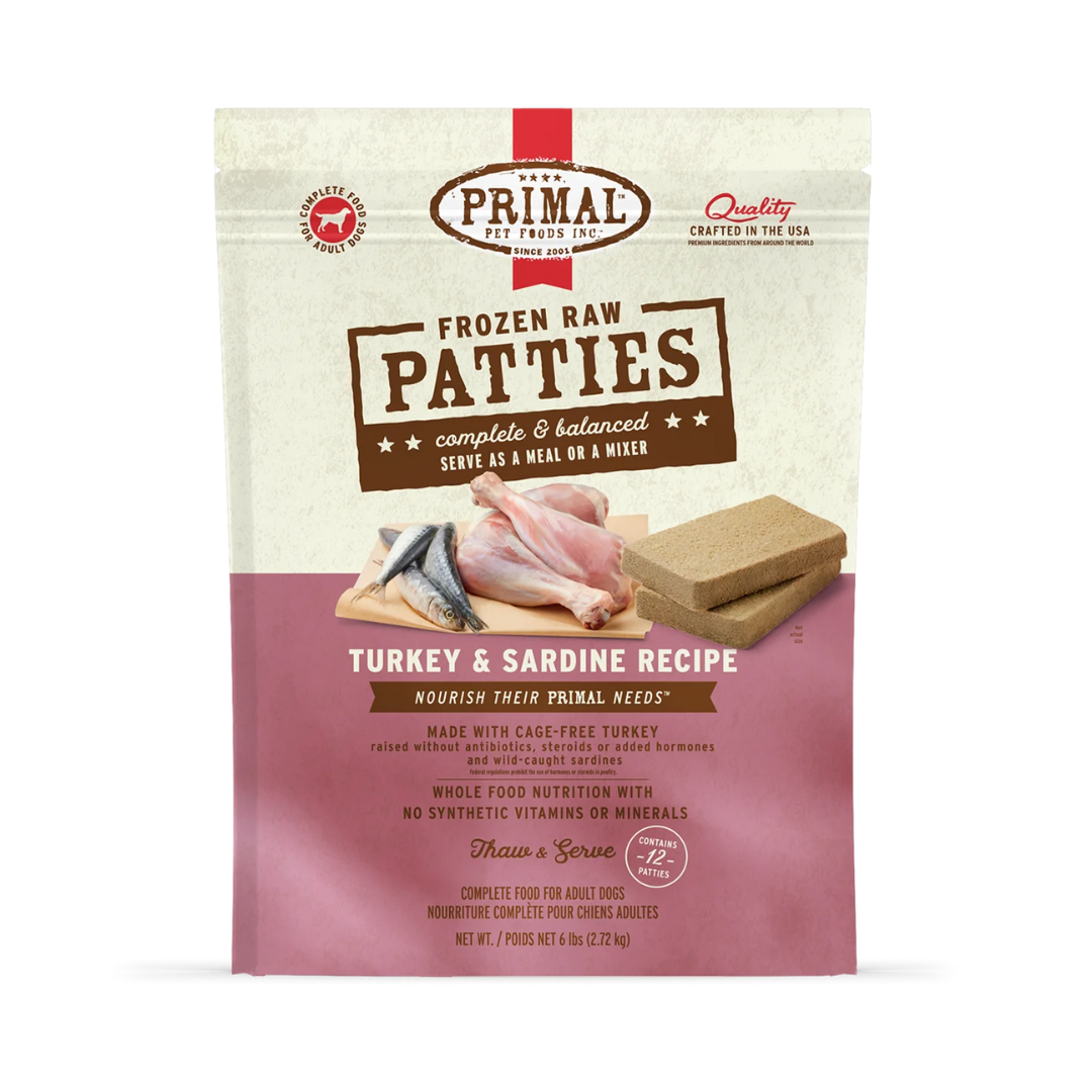 Primal Raw Dog Nuggets Turkey & Sardine 3lb