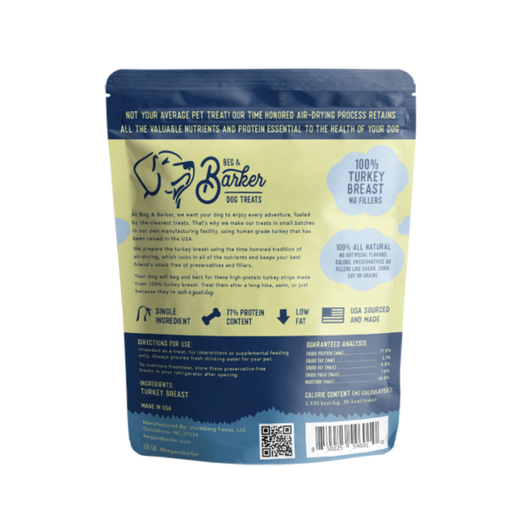 Turkey Breast Jerky Treats For Dogs 4oz