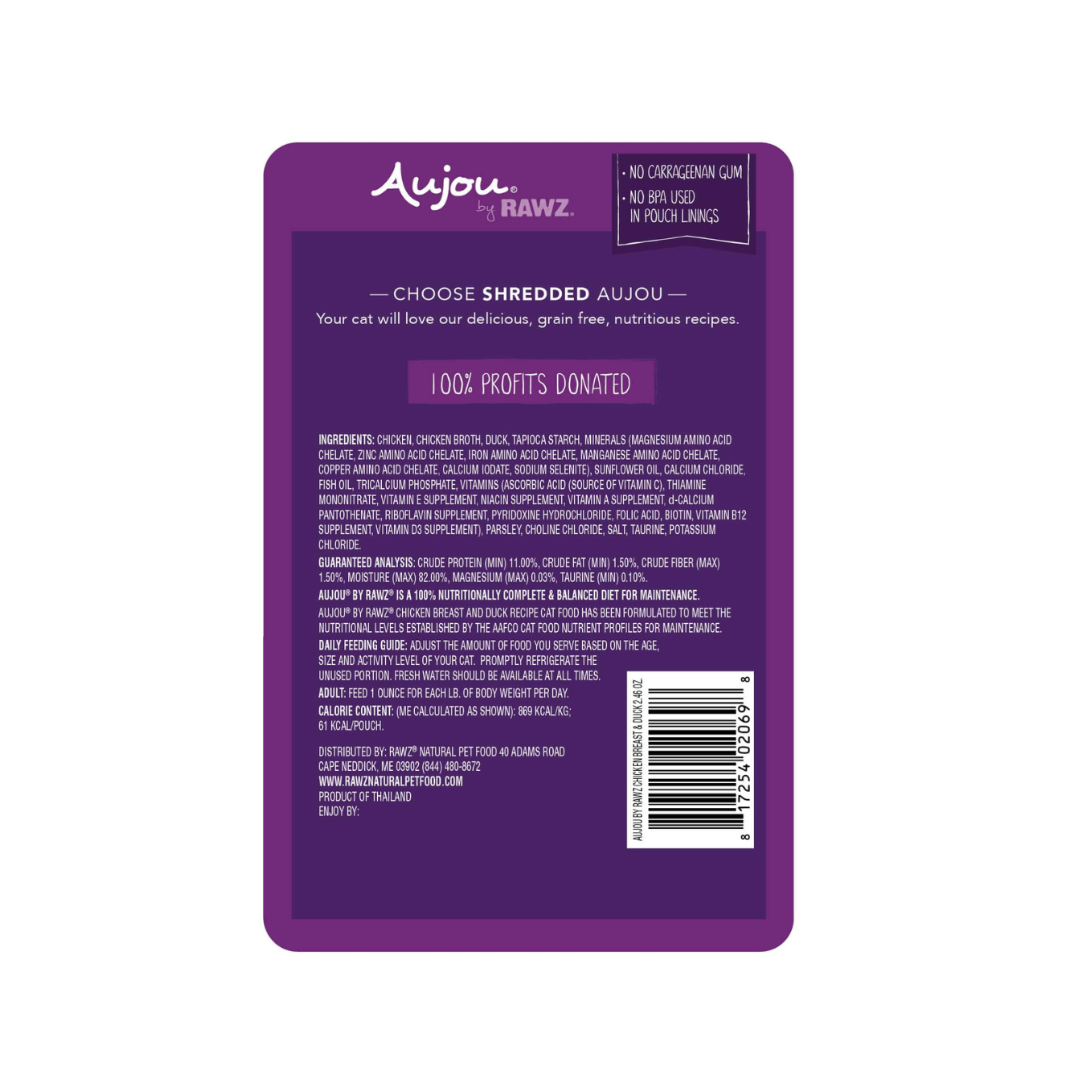 Rawz Cat Aujou Chicken Breast & Duck 2.46oz