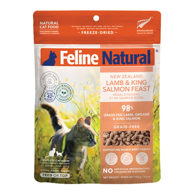 Feline Natural Lamb & King Salmon Feast Freeze-Dried Cat Food 3.5oz