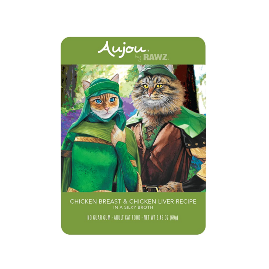 Rawz Cat Aujou Chicken Breast & Chicken Liver 2.46oz