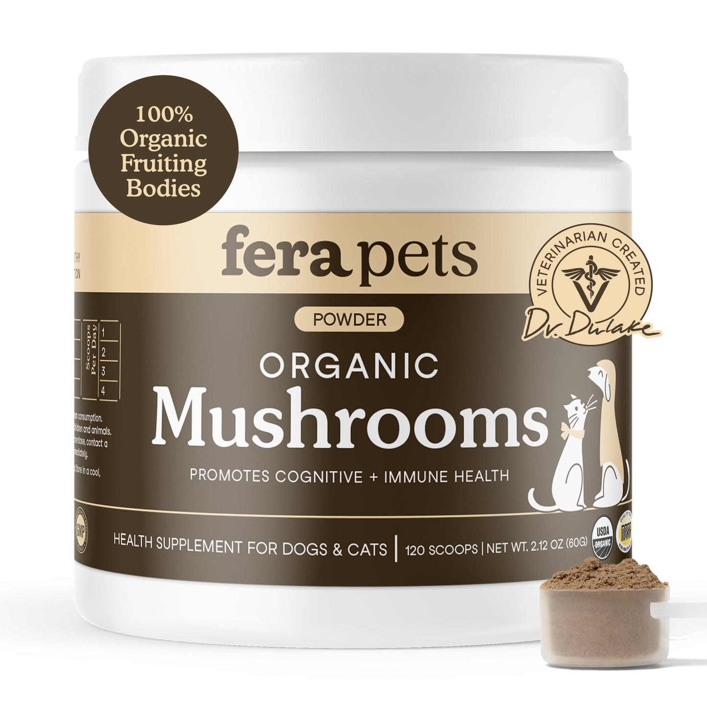 Fera Organic Mushroom Blend for Immune Support 2.12oz