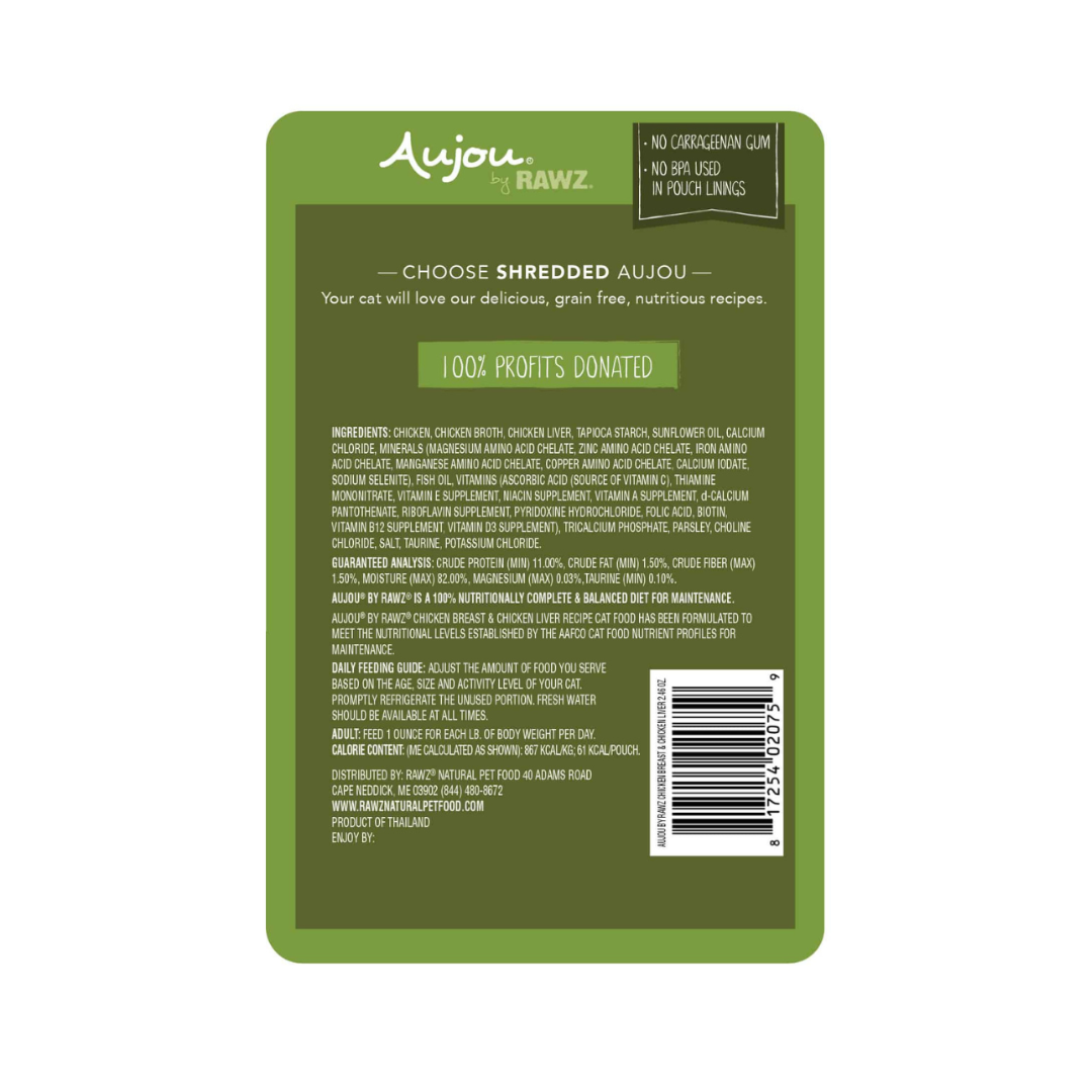 Rawz Cat Aujou Chicken Breast & Chicken Liver 2.46oz
