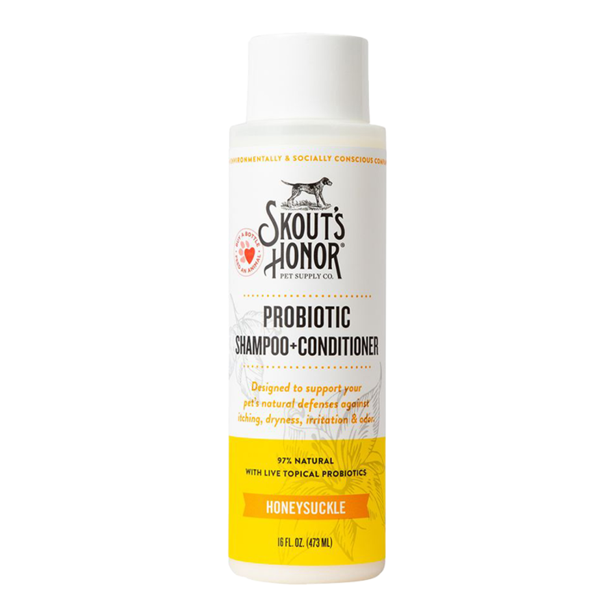 Skout's Honor Probiotic Shampoo Plus Conditioner Honeysuckle for Dogs 16oz