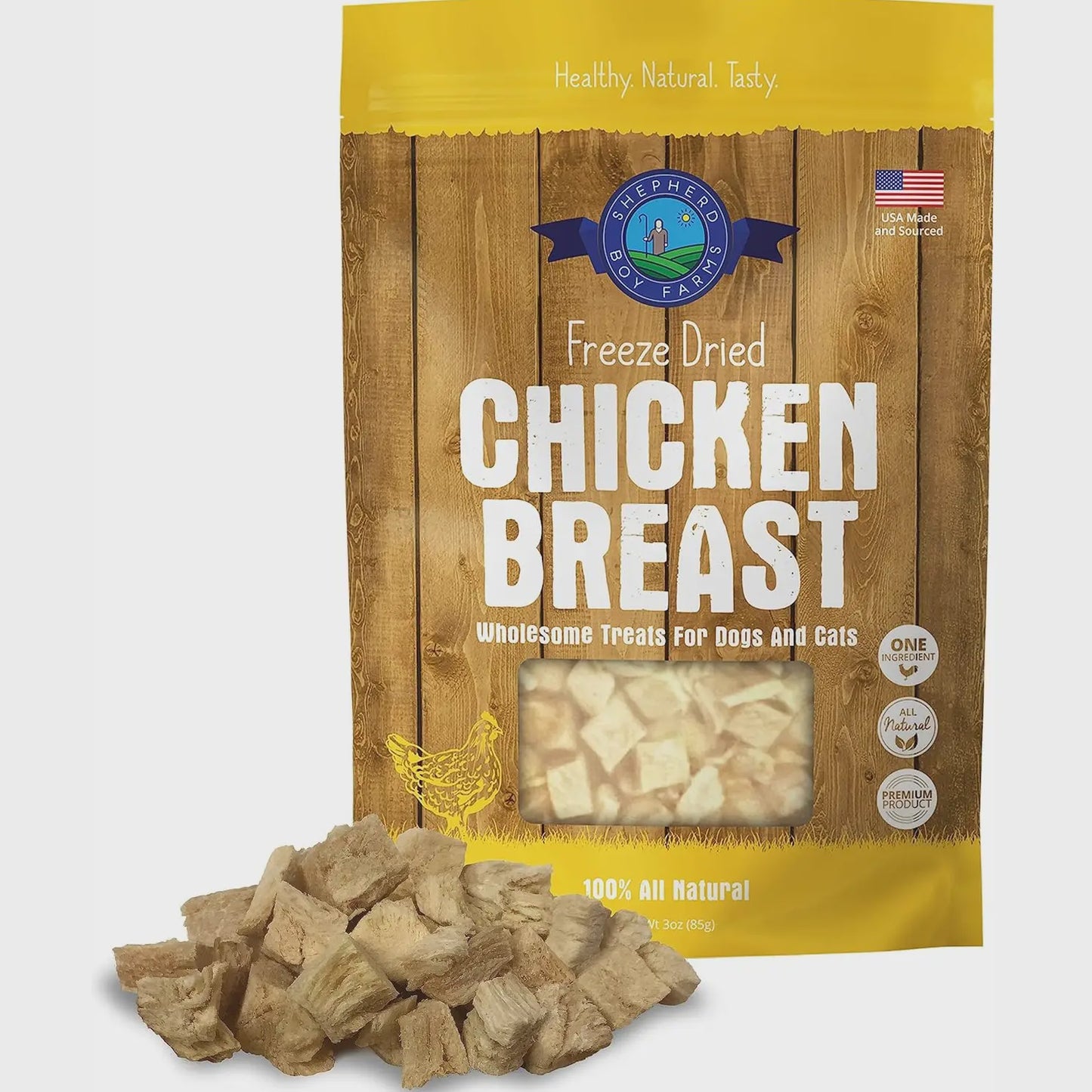 Shepherd Boy Farms Freeze Dried Chicken Breast Treats 3oz