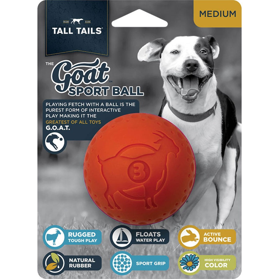 Tall Tails Dog Goat  Ball  Orange 3 Inches