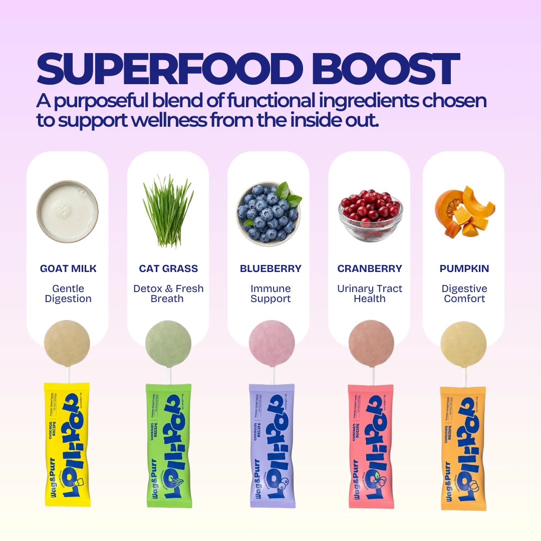 Wag&Purr Freeze-Dried Chicken & Chicken Liver Lollipops For Dogs&Cats 15ct