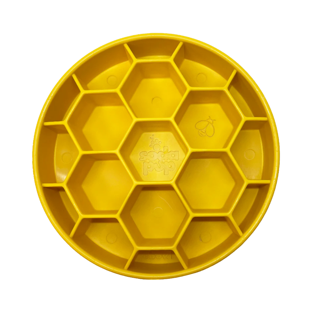 Honeycomb Design eBowl Enrichment Slow Feeder Bowl for Dogs