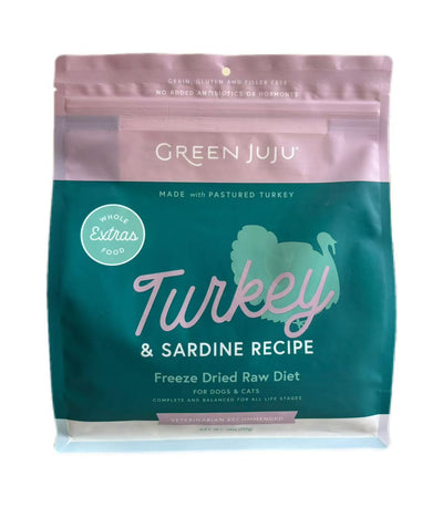 Green JuJu Turkey&Sardine Recipe For Dogs and Cats n14oz