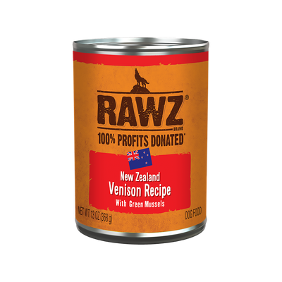 Rawz 94% Venison Recipe with Green Mussels Pate Dog Food