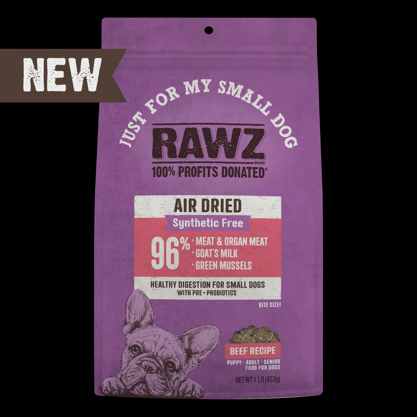 Rawz Air Dried "Just For My Small Dog" Beef Recipe 1lb