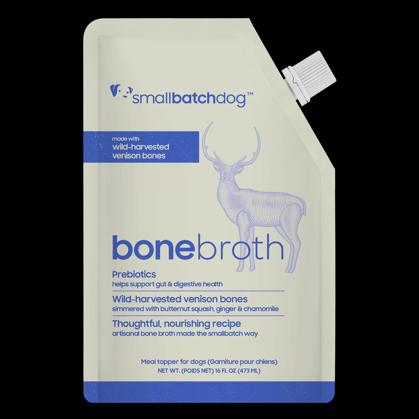 Smallbath Wild-Caught Venison Bone Broth 16oz