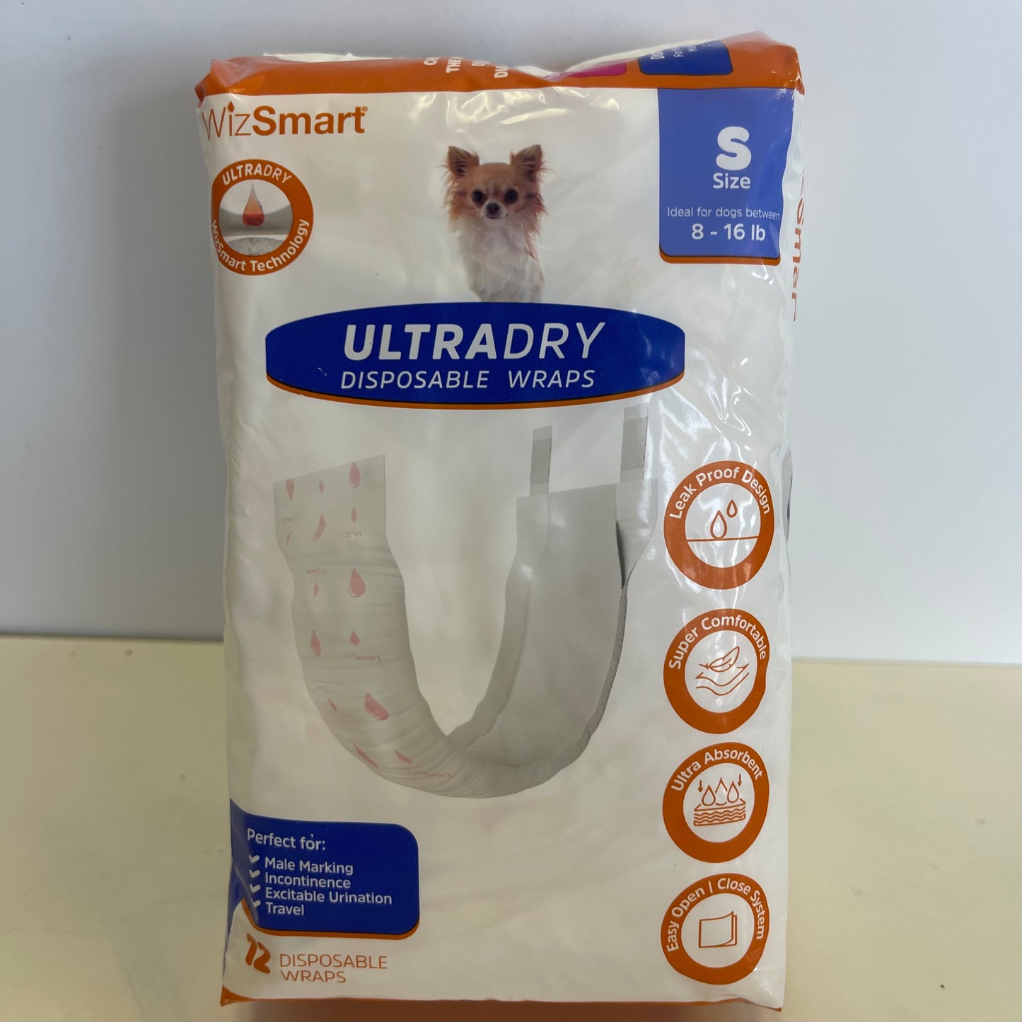 WizSmart Ultradry Male Wraps 12CT