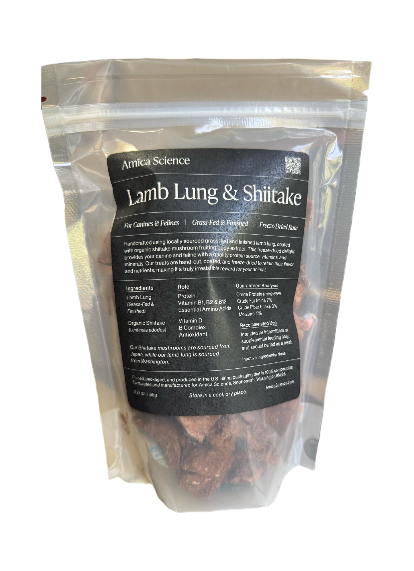 Amica Science Freeze Dried Lamb Lung&Shiitake-65g
