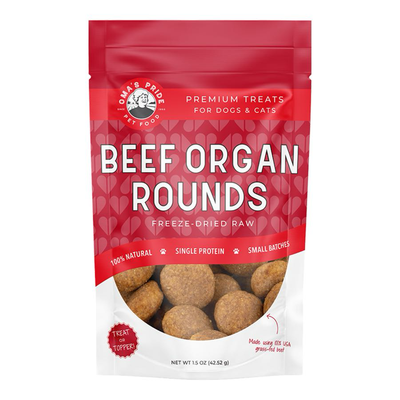 Oma's Pride Beef Organ Rounds 1.5oz