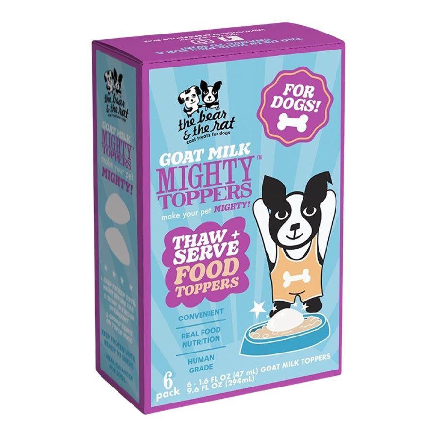 The Bear & The Rat Dog Frz Topper Goat Milk 6pk