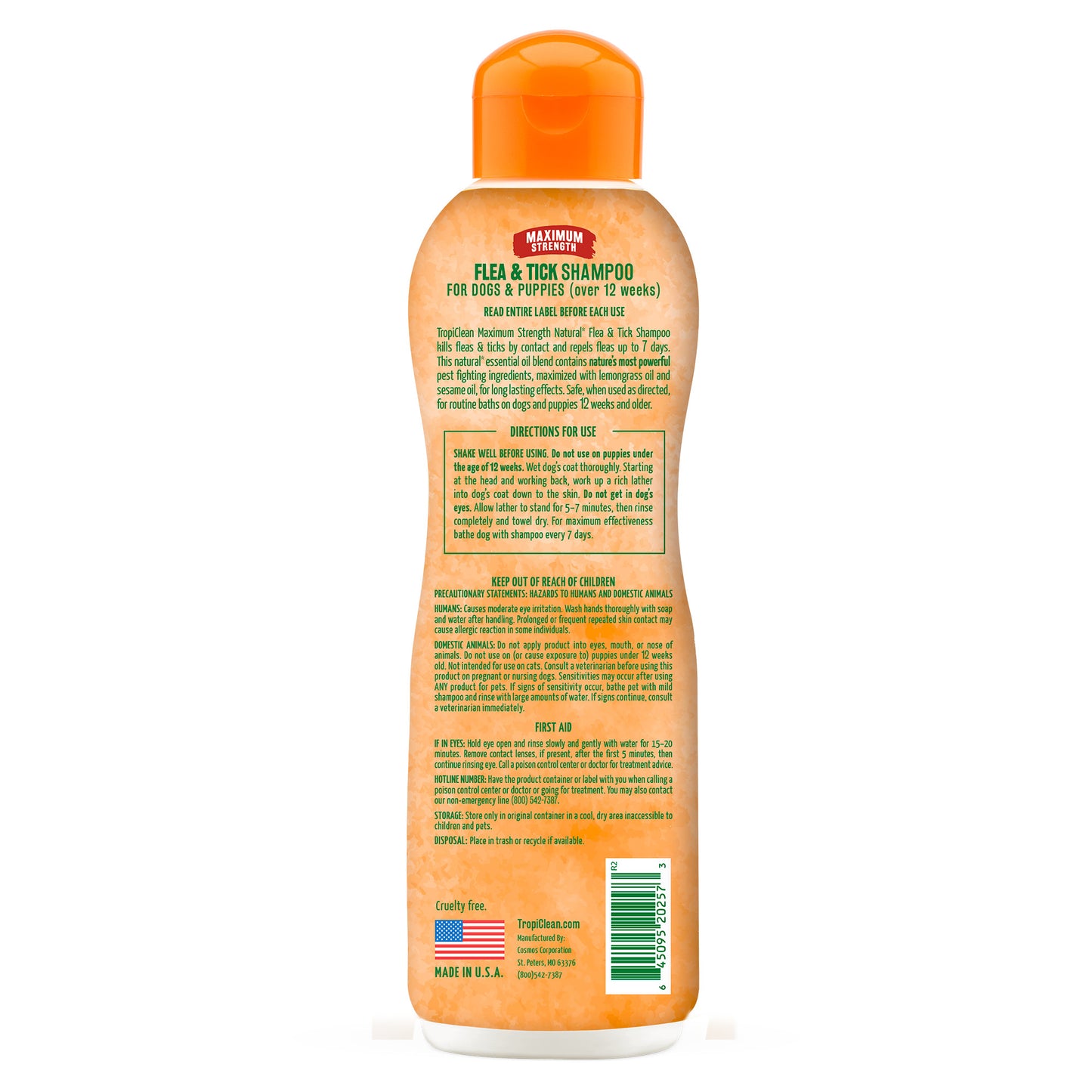 Tropiclean Flea & Tick Dog Shampoo 20oz