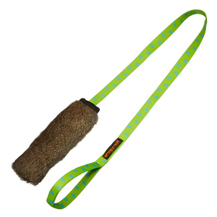 Tug E Nuff Rabbit Skin Squeaky Chaser