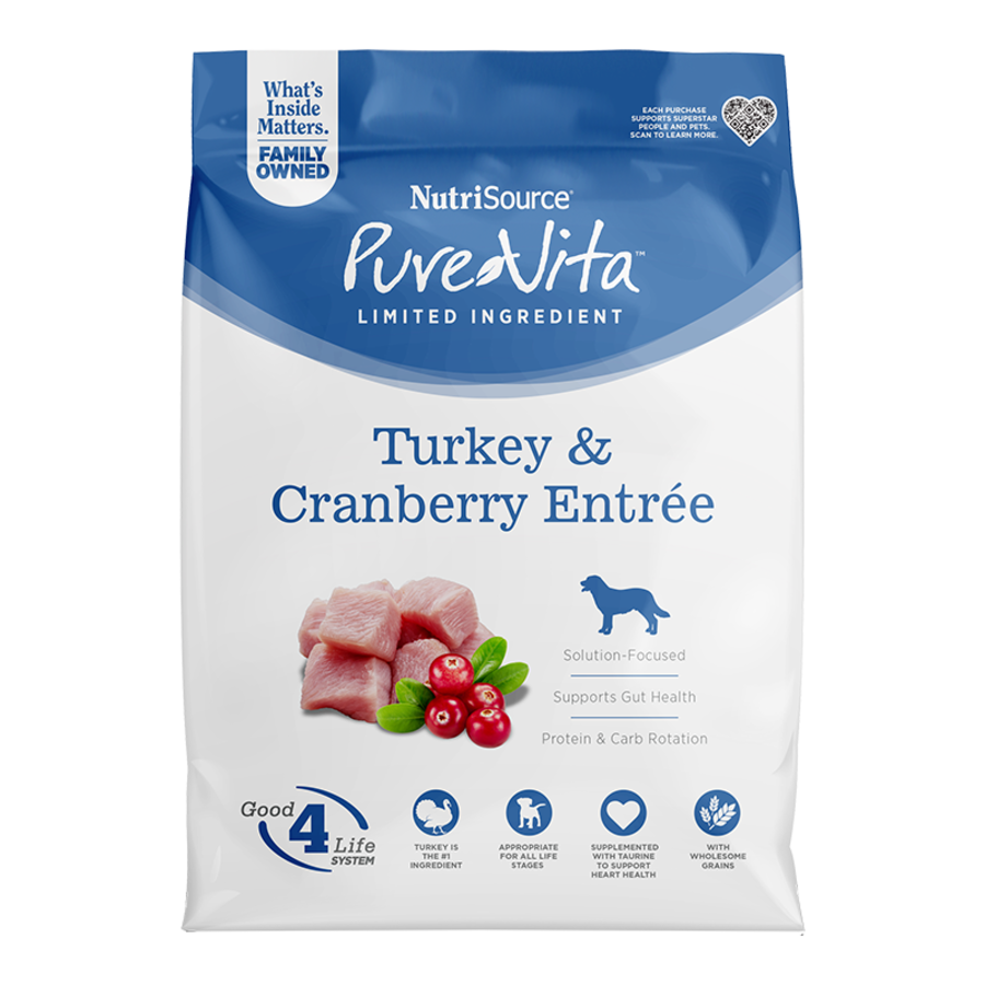 Pure Vita Dog Turkey Cranberry 4lb