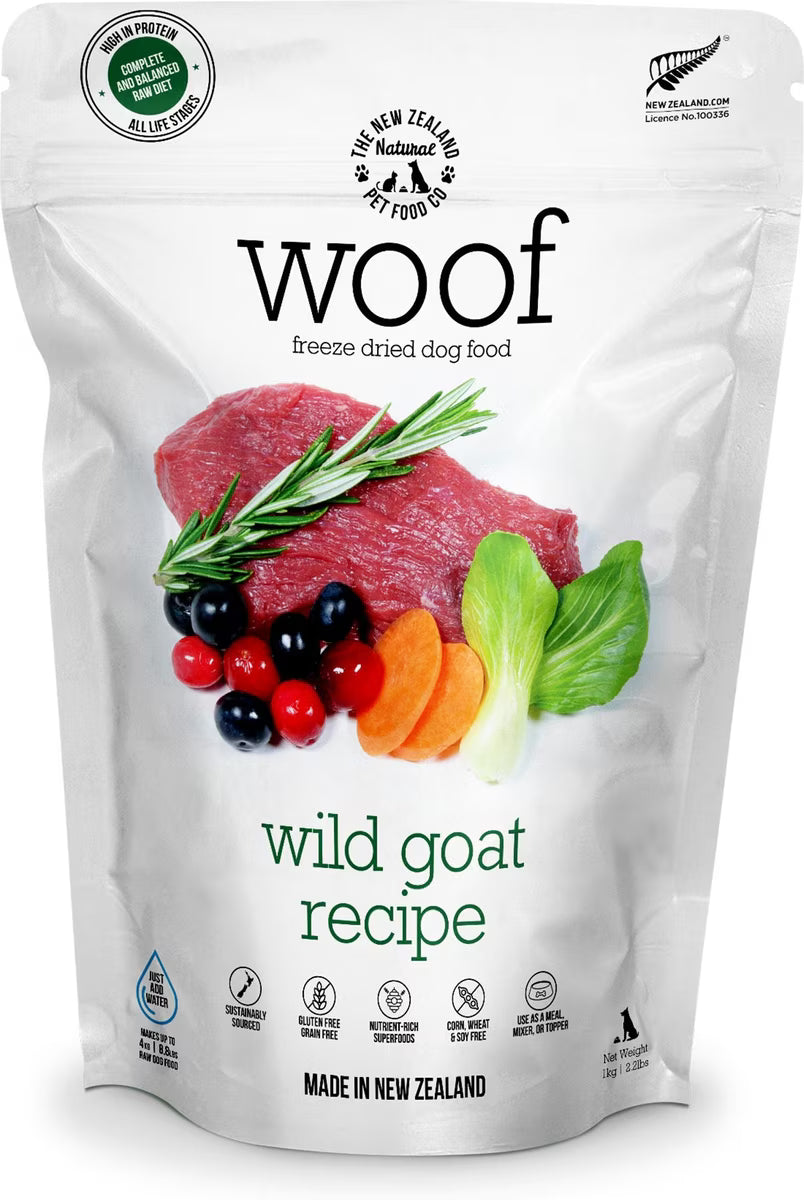 Woof Freeze Dried Dog Food Wild Goat 9.9oz