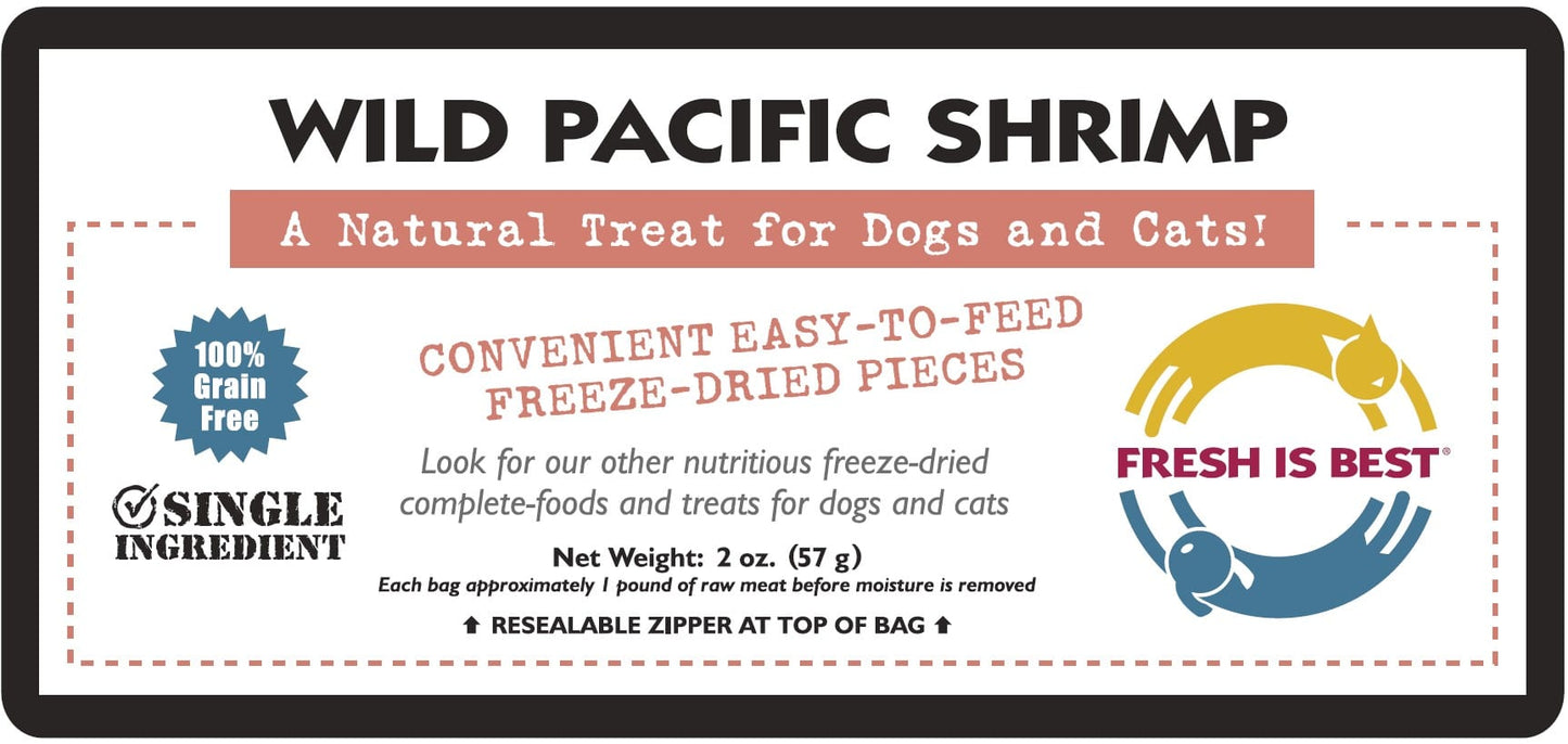 Fresh Is Best Freeze Dried Wild Pacific Shrimp 2oz