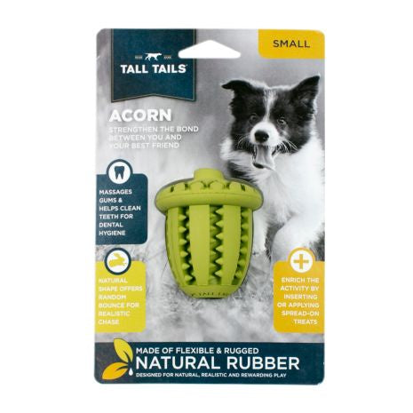 Tall Tails Natural Rubber Acorn Dog Toy – Hers Pet Shop