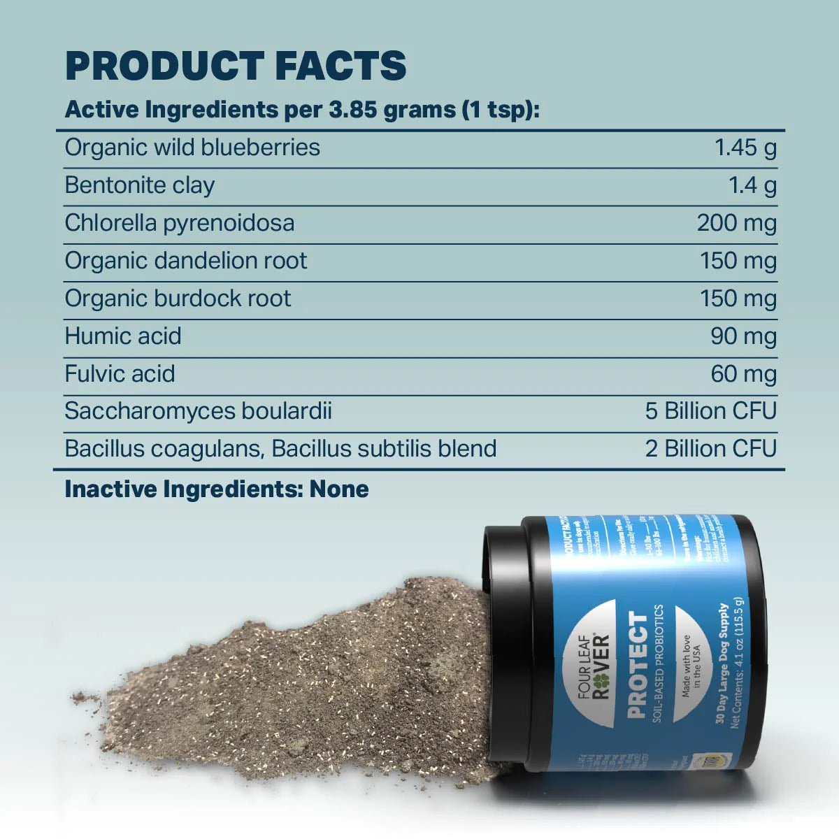 Four Leaf Rover Protect Soil-Based Probiotics 4.1oz