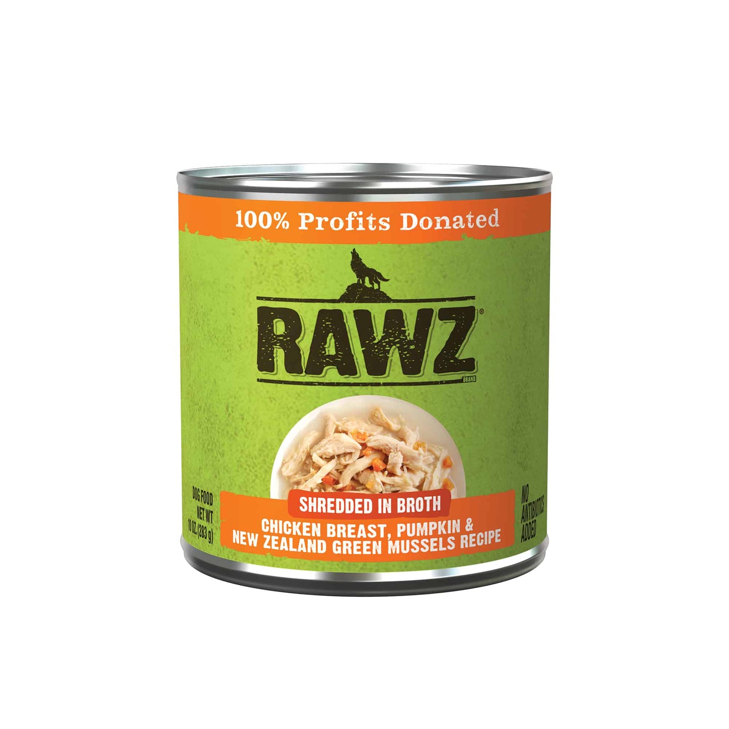 Rawz Dog Can Shredded Chicken Breast Pumpkin&NZGM 10oz