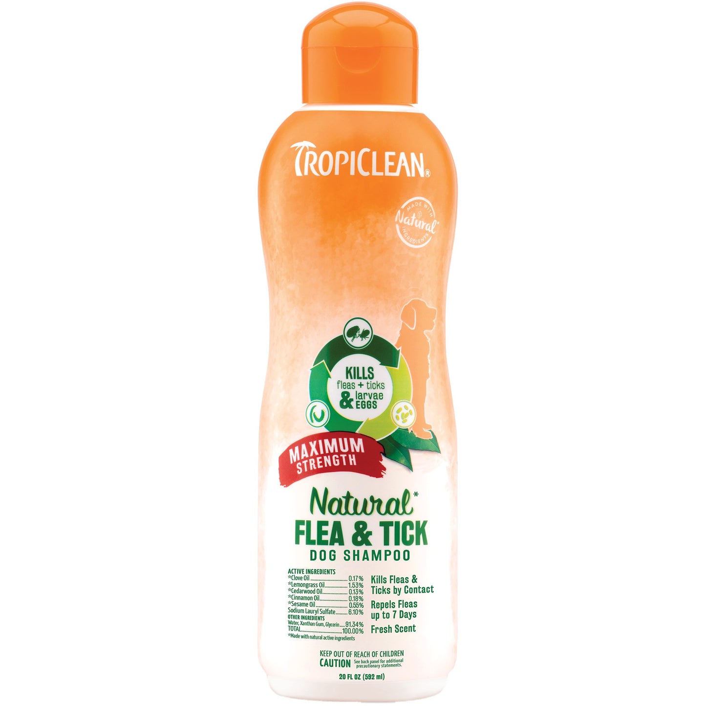 Tropiclean Flea & Tick Dog Shampoo 20oz