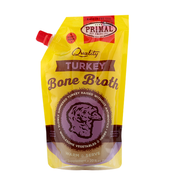 Primal Dog & Cat Frozen Turkey Bone Broth 20oz