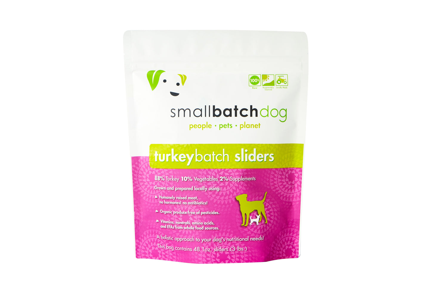 Smallbatch Raw Dog Sliders Turkey 3lb