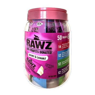 RAWZ Lickable Cat Treat Assortment 4oz Tubes