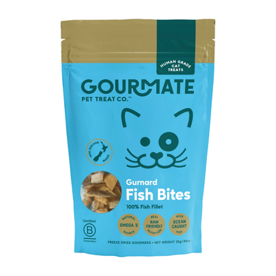 Gourmate Gurnard Fish Bites | Freeze Dried Cat Treats 25g