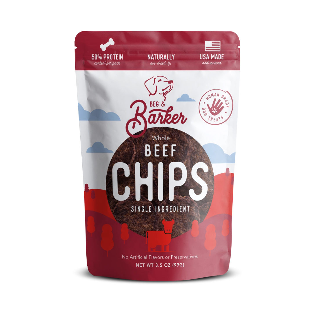 Single Ingredient Beef Chips For Dogs 3.5oz