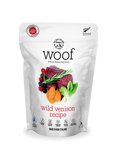 Woof Wild Venison Freeze Dried Dog Food 2.2lb