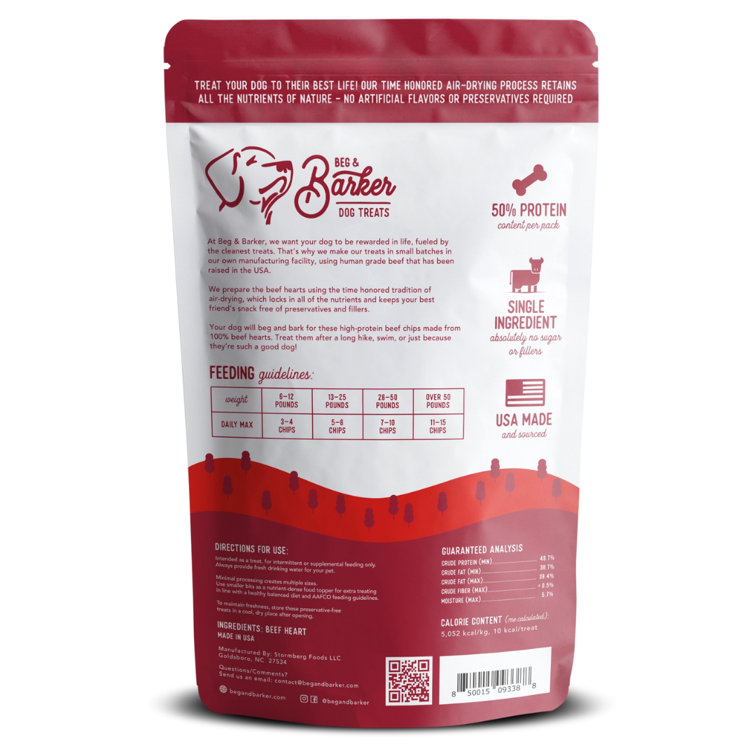 Single Ingredient Beef Chips For Dogs 3.5oz