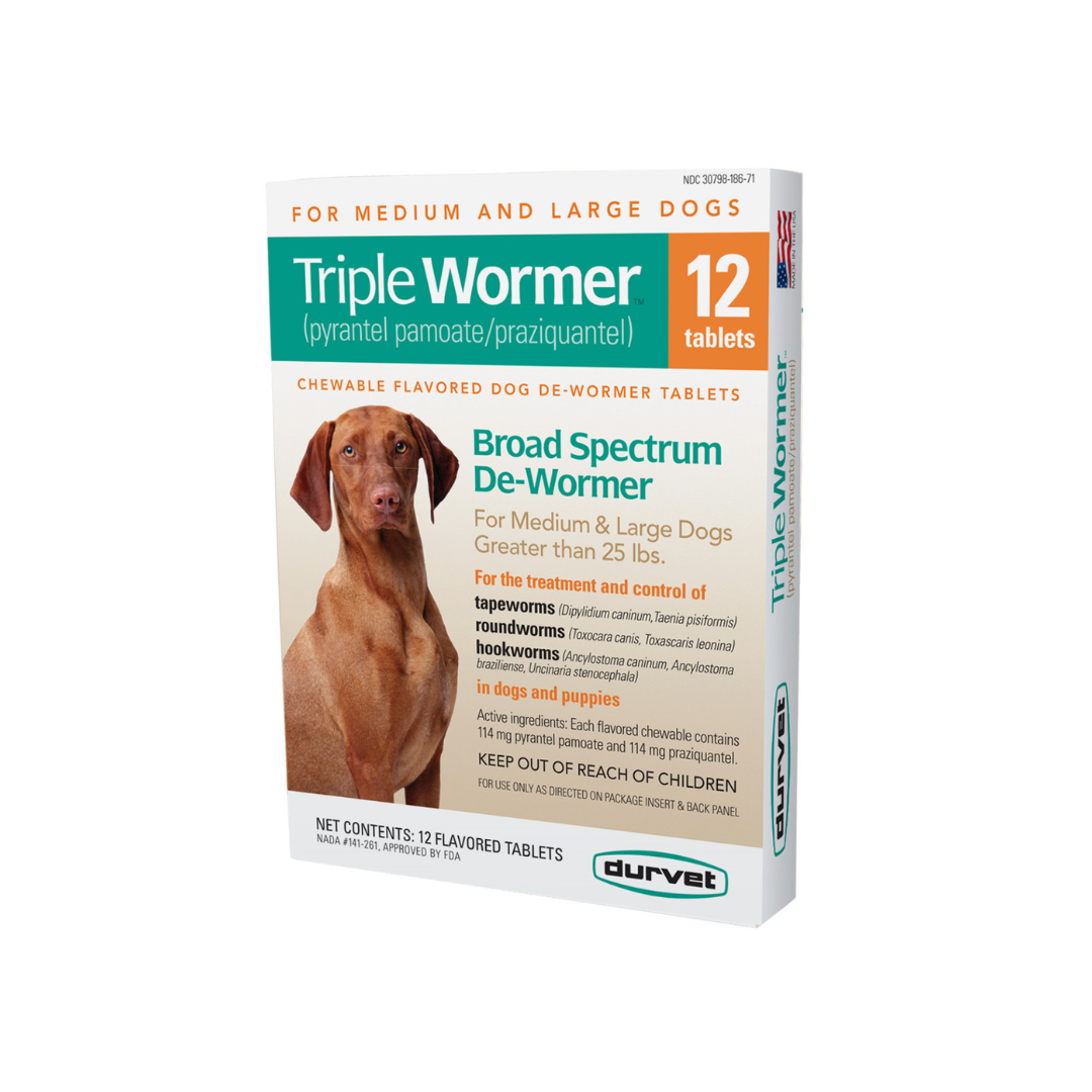 Durvet Triple Wormer Chewable Tablets