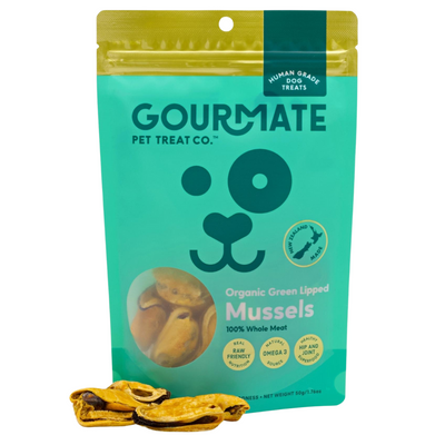 Gourmate Organic Green Lipped Mussels | 100% Mussel Treat 50g