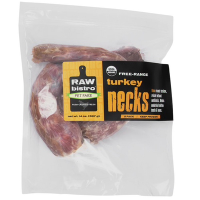 Raw Bistro Frz Orgainc Turkey Necks 2pc