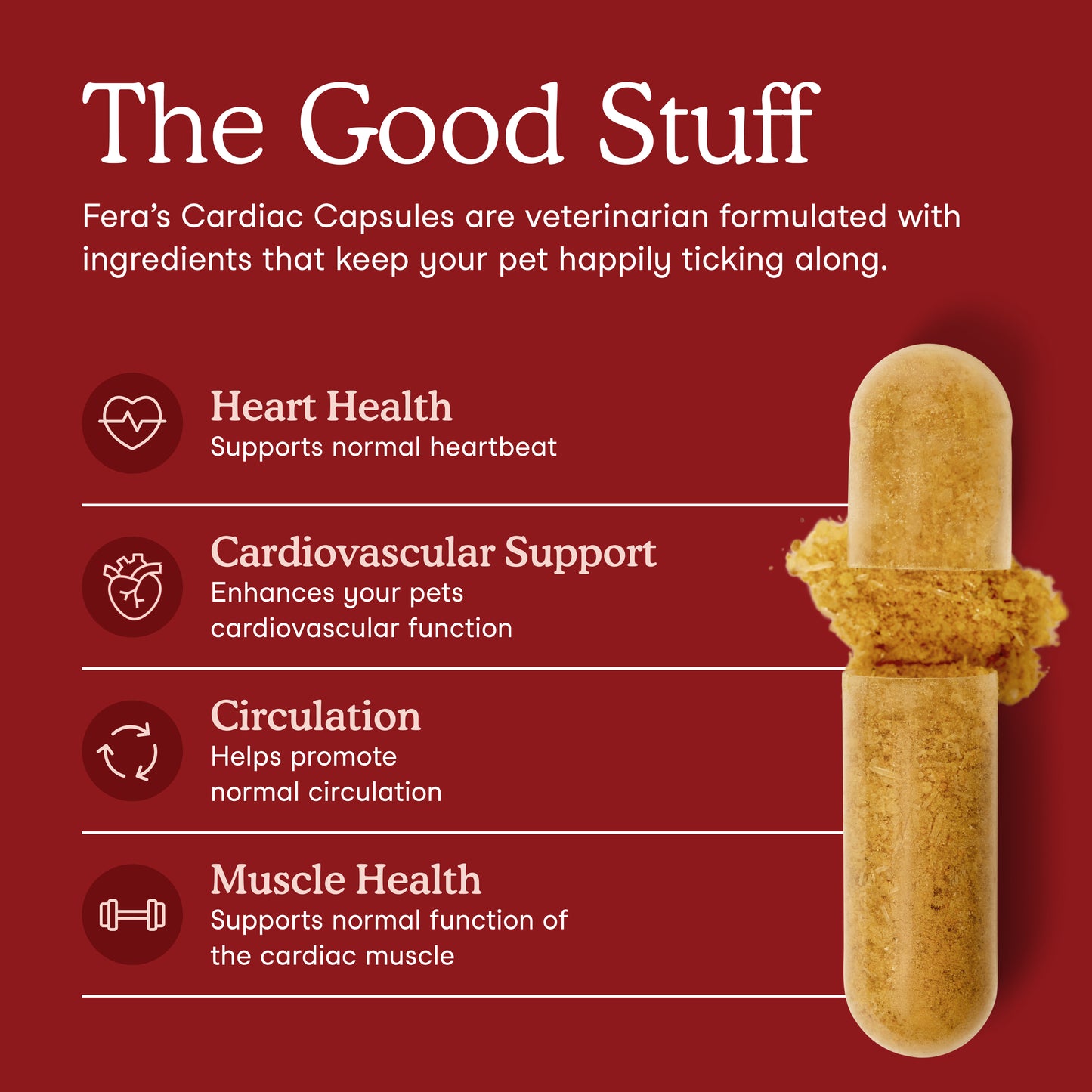 Fera Cardiac Support for Dogs and Cats 60 Capsules