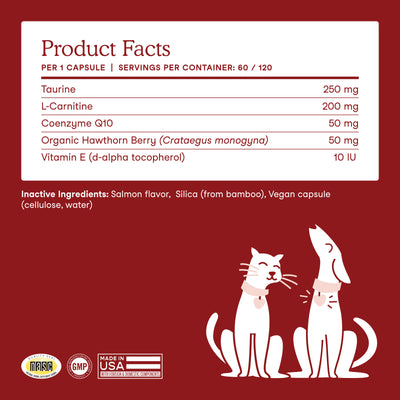 Fera Cardiac Support for Dogs and Cats 60 Capsules