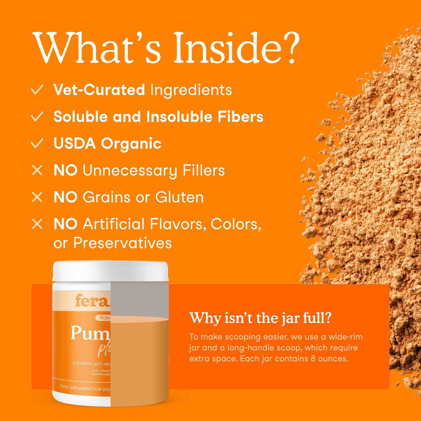 Fera Pumpkin Plus Fiber Support for Dogs and Cats