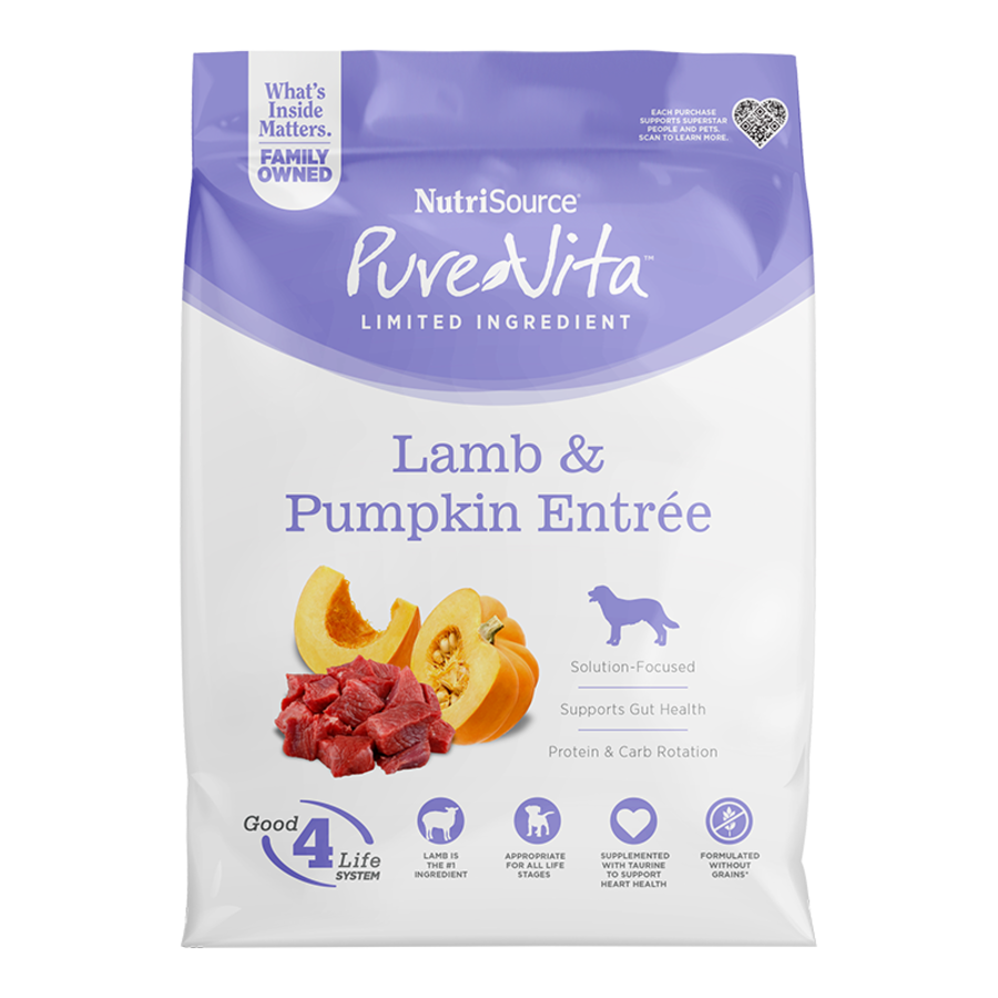 Pure Vita Dog Lamb Pumpkin GF 12lb