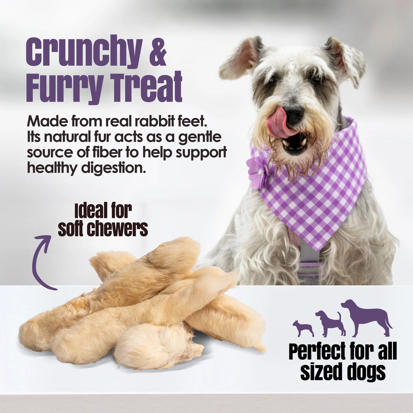 Palz&Co Rabbitdog Rabbit Feet with Fur 100g