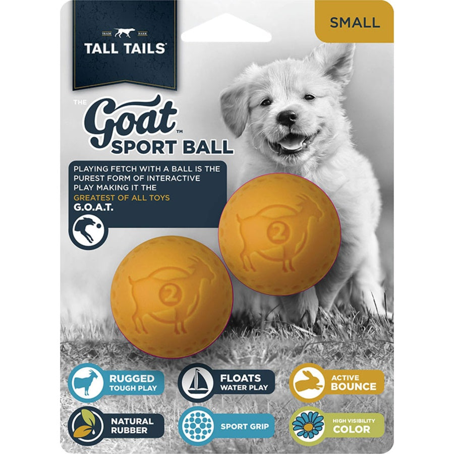 Tall Tails Dog Gost Ball Yellow 2 Inches