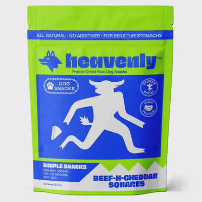 Heavenly Simple Snacks - Beef-N-Cheddar Squares Dog Treats 2.5oz