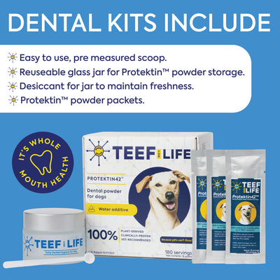 TEEF for Life - Protektin42K - Kit: Prebiotic Dental Powder for All Pets